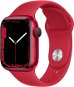 Apple Watch Series 7 41 mm Červený hliník s červeným športovým remienkom - Smart hodinky