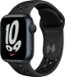 Apple Watch Nike Series 7 41 mm Polnočno sivý hliník s antracitovým/čiernym športovým remienkom Nike - Smart hodinky
