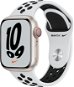 Apple Watch Nike Series 7 41mm Cellular Starlight Aluminium Case with Pure Platinum/Black Nike Sport Band - Smart Watch