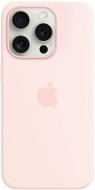Telefon tok Apple iPhone 15 Pro MagSafe világos rózsaszín szilikon tok - Kryt na mobil