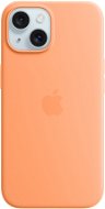 Handyhülle Apple iPhone 15 Silikonhülle mit MagSafe sorbet orange - Kryt na mobil
