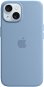 Kryt na mobil Apple iPhone 15 Silikónový kryt s MagSafe ľadovo modrý - Kryt na mobil
