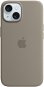 Kryt na mobil Apple iPhone 15 Silikónový kryt s MagSafe ílovo sivý - Kryt na mobil