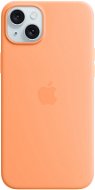 Telefon tok Apple iPhone 15 Plus MagSafe narancssörbet szilikon tok - Kryt na mobil