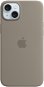 Handyhülle Apple iPhone 15 Plus Silikonhülle mit MagSafe lehmgrau - Kryt na mobil