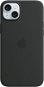 Telefon tok Apple iPhone 15 Plus MagSafe fekete szilikon tok - Kryt na mobil
