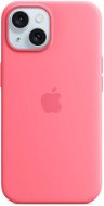 Kryt na mobil Apple iPhone 15 Silikónový kryt s MagSafe ružový - Kryt na mobil