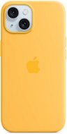 Kryt na mobil Apple iPhone 15 Silikónový kryt s MagSafe lúčovo žltý - Kryt na mobil