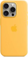 Telefon tok Apple iPhone 15 Pro sárga szilikon MagSafe tok - Kryt na mobil
