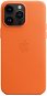 Kryt na mobil Apple iPhone 14 Pro Max  Kožený kryt s MagSafe oranžový - Kryt na mobil