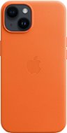 Kryt na mobil Apple iPhone 14 Kožený kryt s MagSafe oranžový - Kryt na mobil