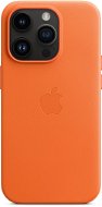 Apple iPhone 14 Pro Leather cover with MagSafe orange - Phone Cover