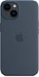 Handyhülle Apple iPhone 14 Silikonhülle mit MagSafe - storm blue - Kryt na mobil
