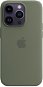 MagSafe-rögzítésű Apple iPhone 14 Pro-szilikontok – olíva - Telefon tok