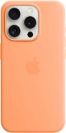 Telefon tok Apple iPhone 15 Pro Szilikon narancssörbet MagSafe tok - Kryt na mobil
