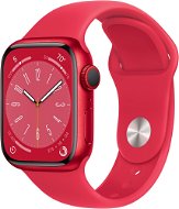 Apple Watch Series 8 41mm Cellular mit Aluminiumgehäuse in (PRODUCT)RED und rotem Sportarmband - Smartwatch