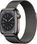 Apple Watch Series 8 41mm Cellular Graphite Stainless Steel with Graphite Milanese Tension - Smart Watch