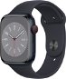 Chytré hodinky Apple Watch Series 8 45mm Cellular Temně inkoustový hliník s temně inkoustovým sportovním řemínkem - Chytré hodinky