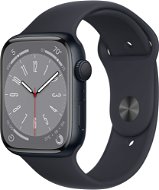 Apple Watch Series 8 45mm - éjfekete alumínium tok, éjfekete sport szíj - Okosóra