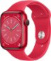 Apple Watch Series 8 45mm Cellular - piros alumínium tok, piros sport szíj - Okosóra