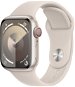 Chytré hodinky Apple Watch Series 9 41mm Cellular Hvězdně bílý hliník s hvězdně bílým sportovním řemínkem - S/M - Chytré hodinky