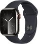 Chytré hodinky Apple Watch Series 9 41mm Cellular Grafitově šedý nerez s temně inkoustovým řemínkem - S/M - Chytré hodinky