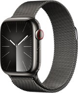 Apple Watch Series 9 41mm Cellular Graphite Stainless Steel Case with Graphite Milanese Loop - Smart Watch