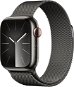 Chytré hodinky Apple Watch Series 9 41mm Cellular Grafitově šedý nerez s grafitově šedým milánským tahem - Chytré hodinky