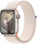 Apple Watch Series 9 41mm Cellular Hvězdně bílý hliník s hvězdně bílým provlékacím sportovním řemínk - Chytré hodinky