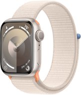 Apple Watch Series 9 41 mm Hviezdno biely hliník s hviezdno bielym prevliekacím športovým remienkom - Smart hodinky