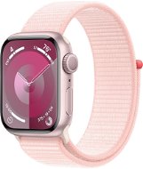 Apple Watch Series 9 41 mm Ružový hliník so svetlo ružovým prevliekacím športovým remienkom - Smart hodinky