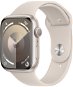 Chytré hodinky Apple Watch Series 9 45mm Hvězdně bílý hliník s hvězdně bílým sportovním řemínkem - M/L - Chytré hodinky