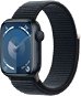 Apple Watch Series 9 41mm Temně inkoustový hliník s temně inkoustovým provlékacím řemínkem - Chytré hodinky