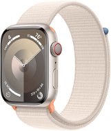 Apple Watch Series 9 45mm Cellular Stellar White Aluminium mit Stellar White Sportarmband - Smartwatch