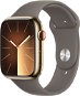 Chytré hodinky Apple Watch Series 9 45mm Cellular Zlatý nerez s jílově šedým sportovním řemínkem - M/L - Chytré hodinky