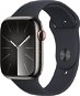 Chytré hodinky Apple Watch Series 9 45mm Cellular Grafitově šedý nerez s temně inkoustovým řemínkem - M/L - Chytré hodinky