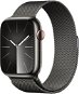 Apple Watch Series 9 45 mm Cellular Grafitovo sivý nerez s grafitovo sivým milánskym ťahom - Smart hodinky