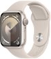 Chytré hodinky Apple Watch Series 9 41mm Hvězdně bílý hliník s hvězdně bílým sportovním řemínkem - S/M  - Chytré hodinky