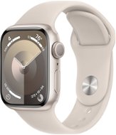 Chytré hodinky Apple Watch Series 9 41mm Hvězdně bílý hliník s hvězdně bílým sportovním řemínkem - M/L  - Chytré hodinky