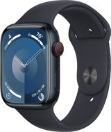 Apple Watch Series 9 45mm Cellular Temně inkoustový hliník s temně inkoustovým řemínkem - M/L - Chytré hodinky
