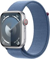 Apple Watch Series 9 45mm Cellular - ezüst alumínium tok, télkék sport szíj - Okosóra