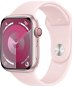 Apple Watch Series 9 45mm Cellular Růžový hliník se světle růžovým sportovním řemínkem - S/M - Chytré hodinky