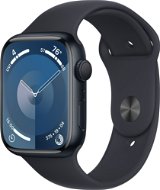 Chytré hodinky Apple Watch Series 9 45mm Temně inkoustový hliník s temně inkoustovým sportovním řemínkem - M/L - Chytré hodinky