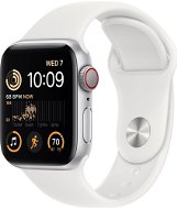 Apple Watch SE (2022) 40mm Cellular - ezüst alumínium tok, fehér sport szíj - Okosóra