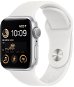 Apple Watch SE (2022) 40mm Stříbrný hliník s bílým sportovním řemínkem - Chytré hodinky
