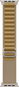 Apple Watch 49mm Gelb-Braun Alpine Pull - Klein - Natural Titanium - Armband