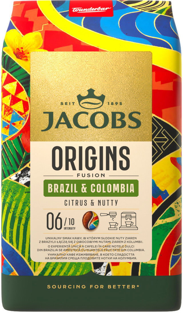 JACOBS Origins Brazil and Colombia, szemes, 1000 g