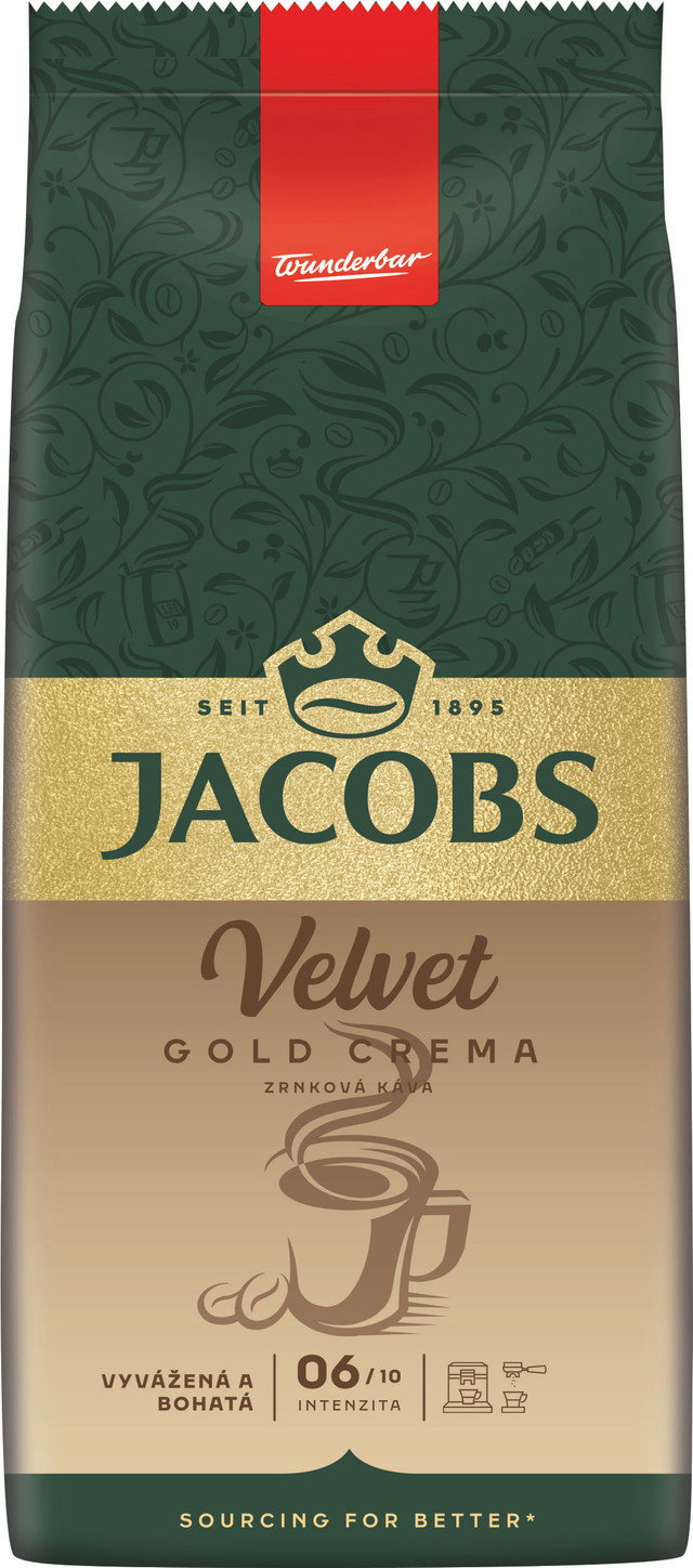 JACOBS Velvet Gold Crema, szemes, 1000 g