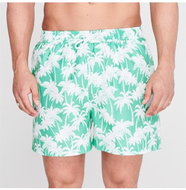 Hot Tuna - Men's Swimwear Printed Palm Tree Color: Green, Size: L - Men's Swimwear