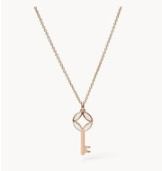 Fossil - Stainless Steel Key Necklace Color: Gold, Size: OS - Necklace